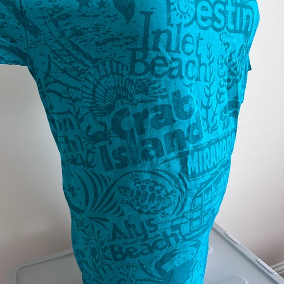 WeeKenD SpEcIaL!!!  3 For 25.00!   UNISEX - TEAL CRAB ISLAND / DESTIN BEACH TEES - Picture 7 of 8
